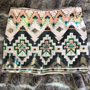 PRICE DROPPED EXPRESS Sequin Mini Skirt Size L